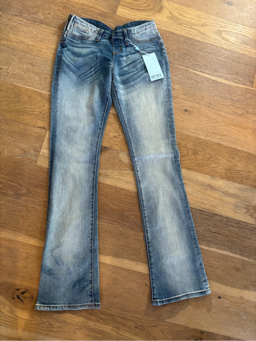 REVICE Women's Light Blue Flared Jeans